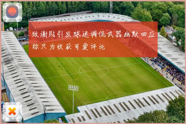 致谢贴引发球迷调侃武器幽默回应称只为收获可爱评论